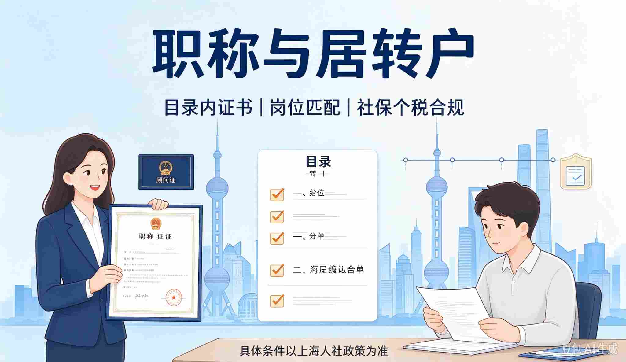 2026落户上海，中级职称核心条件和要求！