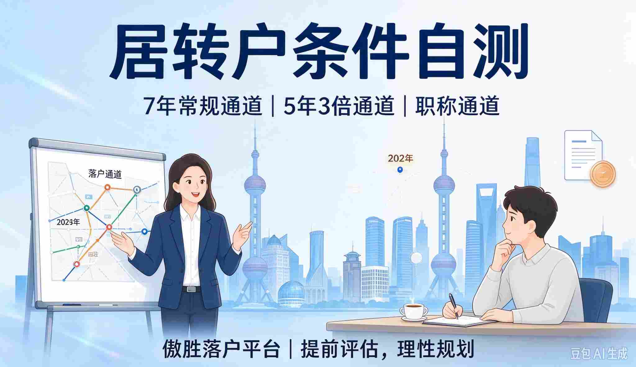 上海居转户高级职称 / 高级技师通道：不受 7 年年限限制，直接落户